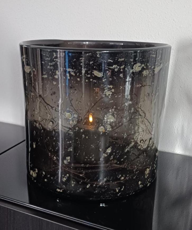 Windlicht Puur Wonen XXL Chocolate, Huis en Inrichting, Woonaccessoires | Kandelaars en Kaarsen, Zo goed als nieuw, Kandelaar