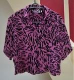 Weekday - oversized bloesje in hardroze panterprint, Overige kleuren, Weekday, Ophalen of Verzenden, Zo goed als nieuw