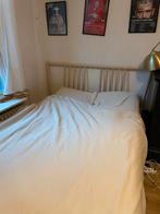Björksnäs Ikea bedframe 160x200 met lattenbodem, Huis en Inrichting, Ophalen, Gebruikt, Beige, Tweepersoons