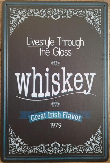Whiskey lifestyle to the glass reclamebord van metaal deco  beschikbaar voor biedingen