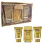 3-delig Pure Gold Gift Set - Parfum, Douchegel & Body Lotion, Bad & Douche, Fine Perfumery, Verzenden, London UB1 3AF