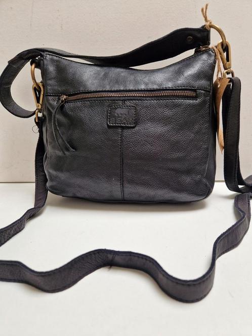 Zwart leren tas Bear. Nieuw., Sieraden, Tassen en Uiterlijk, Tassen | Schoudertassen, Zo goed als nieuw, Overige merken, Zwart