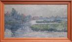 Polderlandschap -  Kunstenaar: Han Holzhaus, Antiek en Kunst, Ophalen of Verzenden