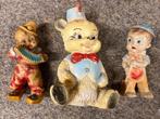 Oude rubber piep poppetjes, Ophalen of Verzenden, Gebruikt