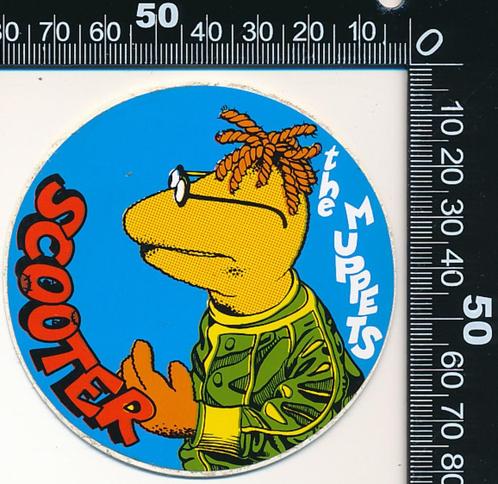 Sticker: The Muppets - Scooter, Verzamelen, Stickers, Zo goed als nieuw, Strip of Tekenfilm, Verzenden