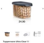 Tupperware ultra clear  1 liter, Verzenden, Nieuw