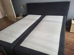 grijze boxspring, Ophalen, Gebruikt, Tweepersoons, 200 cm