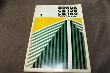Honda CB125 CB160 1964 motorcycle parts list CB160  twins beschikbaar voor biedingen