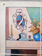In het huis oude schoolplaat uit Frankrijk litho op canvas., Antiek en Kunst, Ophalen of Verzenden
