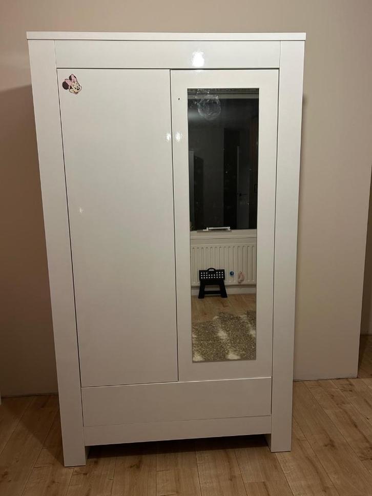 Kledingkast Hooglans Wit, Huis en Inrichting, Kasten | Kledingkasten, Gebruikt, 150 tot 200 cm, 100 tot 150 cm, 50 tot 75 cm, Met lade(s)