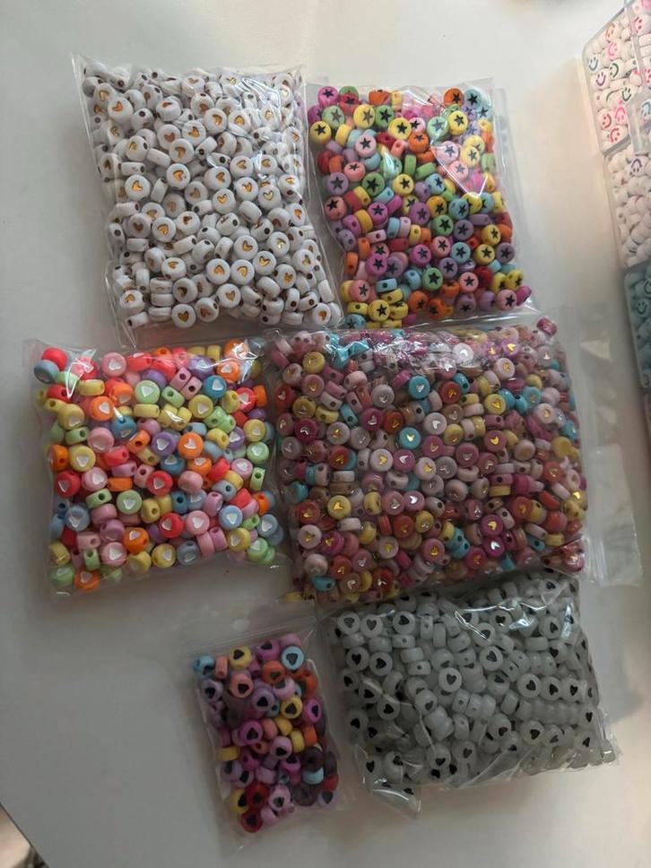 Kralenmix: Smiley, Hartjes & Sterren!, Hobby en Vrije tijd, Kralen en Sieraden maken, Nieuw, Kraal, Ophalen of Verzenden