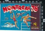 Sticker: Montreal 1976 - Jacques Chocolat Chocolade, Verzamelen, Ophalen of Verzenden, Zo goed als nieuw, Sport