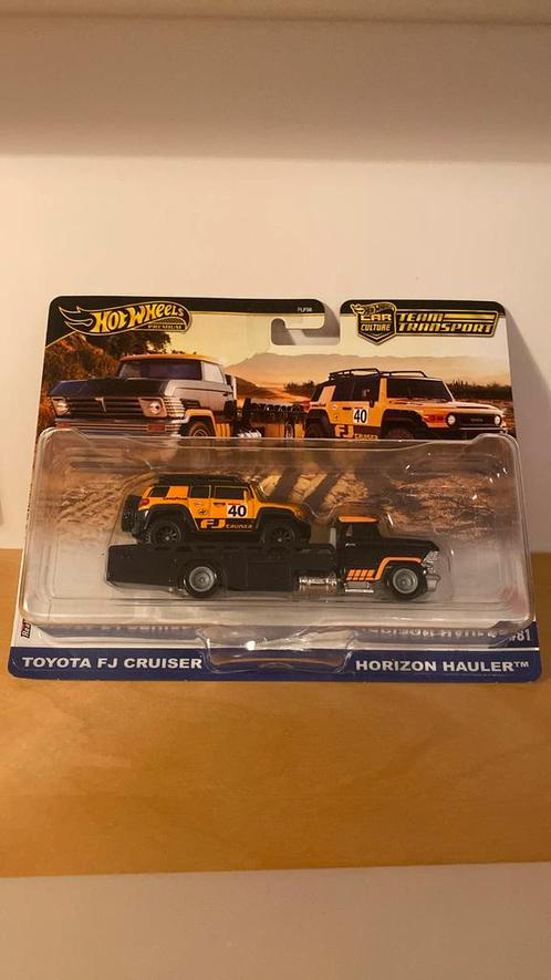 Hot wheels toyota FJ Cruiser team transport premium, Hobby en Vrije tijd, Modelauto's | Overige schalen, Zo goed als nieuw, Ophalen of Verzenden