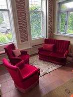 Vintage retro boudoir fauteuils met bank, Antiek en Kunst, Antiek | Meubels | Stoelen en Banken, Ophalen