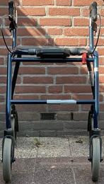Rollator massieve banden blauwe kleur bijna nieuw, Ophalen, Opvouwbaar, Zo goed als nieuw