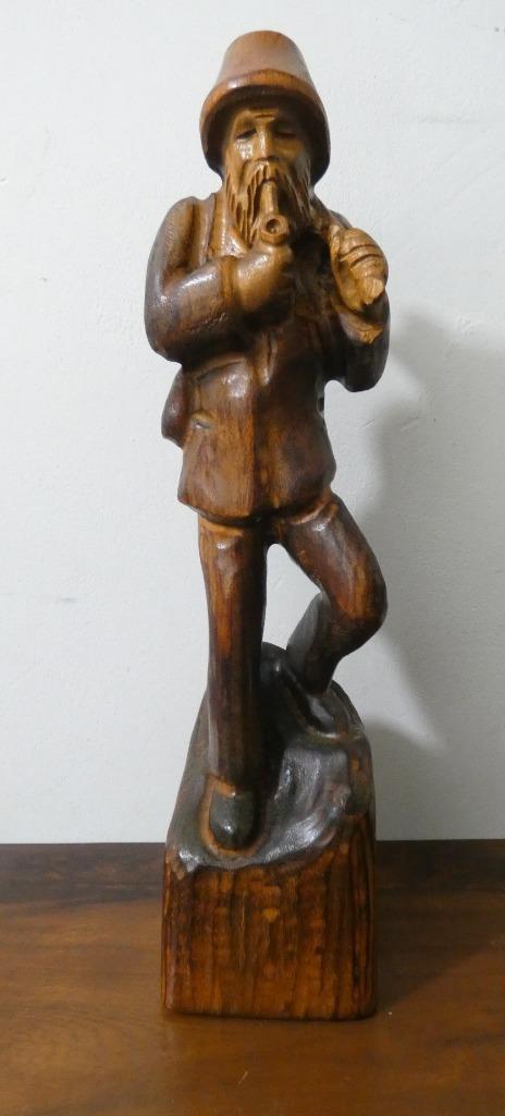 Retro / oud beeld houtsnijwerk, houthakker [1546], Antiek en Kunst, Kunst | Beelden en Houtsnijwerken, Ophalen