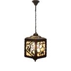 Antiek ajour gezaagd messing hanglamp, Antiek en Kunst, Ophalen of Verzenden