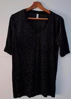 Leuke top in een velvet panterprintje Soyaconcept maat L/40, Maat 38/40 (M), Soyaconcept, Zwart, Nieuw