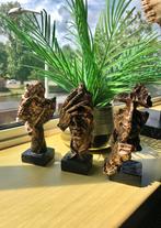 3 kleine sculpturen - horen, zien en zwijgen, Antiek en Kunst, Ophalen of Verzenden