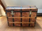 Antieke dekenkist / schatkist met orginele labels, Huis en Inrichting, Ophalen, Gebruikt, 50 tot 75 cm