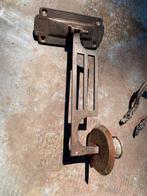 Piano kandelaar en vintage vork houder, Antiek en Kunst, Antiek | Kandelaars, Ophalen of Verzenden, Koper of Brons