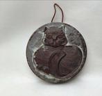 Vintage wandtableau afbeelding poes - keramiek, Huis en Inrichting, Keuken | Servies, Keramiek, Overige typen, Ophalen of Verzenden