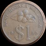 270# Maleisië 1 Ringgit 1990 km54, Ophalen of Verzenden, Zuidoost-Azië