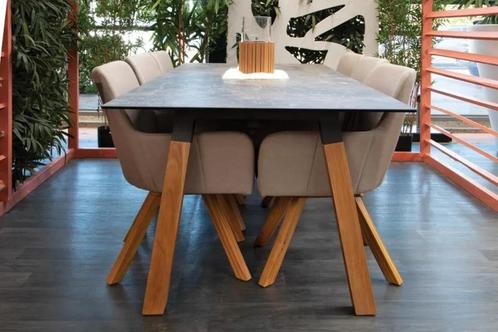 Nieuw uit voorraad | Fonteyn Tuinset Elize, Tuin en Terras, Tuinsets en Loungesets, Nieuw, Tuinset, Teakhout, 4 zitplaatsen, Eettafel