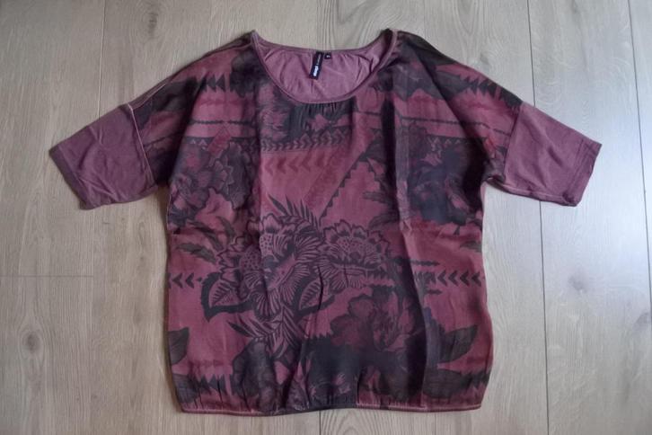 Eksept top XL bordeau rood zwart NIEUW, Kleding | Dames, Tops, Nieuw, Maat 46/48 (XL) of groter, Rood, Korte mouw, Ophalen of Verzenden