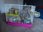 Complete hamsterkooi, Dieren en Toebehoren, Knaagdieren en Konijnen | Hokken en Kooien, Kooi, Gebruikt, Minder dan 75 cm, Hamster