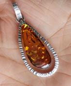 925 zilveren hanger met natuurlijke Barnsteen(Amber), O.T., Overige voorstellingen, Nieuw, Ophalen of Verzenden