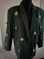 Ambika Blazer Groen met Pailletten Roosjes, Maat 38/40 (M), Nieuw, Ophalen of Verzenden, Jasje