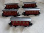 5 X marklin RODE WAGONs, Wisselstroom, Gebruikt, Wagon, Ophalen of Verzenden