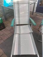 Tuinstoelen met beensteun- Relax en geniet van de zon!, Ophalen, Zo goed als nieuw, Aluminium, Verstelbaar