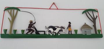 Afrikaanse wanddecoratie van metaal ▪︎ decoratie kunst beschikbaar voor biedingen