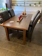 Eettafel met stoelen koloniaalse set nieuw., Ophalen, Nieuw, Koloniale stijl., Vier personen