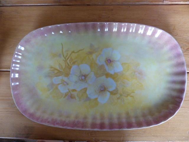 unieke schaal en bord porselein hand beschilderd, Antiek en Kunst, Curiosa en Brocante, Ophalen of Verzenden