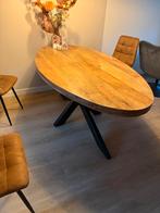 Industriële mango houten eettafel 180cm, Ophalen, 50 tot 100 cm, Zo goed als nieuw, Vijf personen of meer