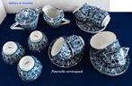 Peterselie servies 22 onderdelen Kangxi stijl Mosa BlauwWit, Antiek en Kunst, Antiek | Servies los, Ophalen