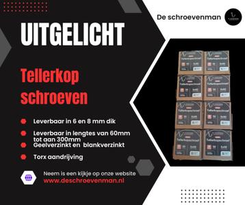 Tellerkopschroef 6.0 x 120 doos a 50st beschikbaar voor biedingen