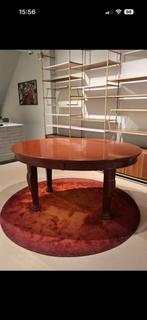 Antieke ovale tafel met sierpoten, Huis en Inrichting, Tafels | Eettafels, Gebruikt, 50 tot 100 cm, 100 tot 150 cm, Rond