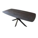 Eettafel Deens ovaal zwart mangohout uit voorraad, Ophalen, Mokan, Info@mokana.nl, Vijf personen of meer