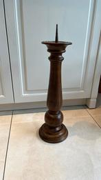 Pilaar standaard kaarsen 63cm eikenhout, Ophalen of Verzenden, Bruin, Hout, 50 tot 75 cm