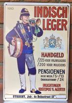 KNIL | Nederlands Indie Indisch Leger Metalen Wandbord, Verzenden, Landmacht, Nederland