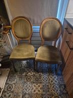 4 Barok Stoelen Olijfgroen - Klassiek, Huis en Inrichting, Ophalen, Hout, Gebruikt, Bruin