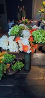 3 Grote Vazen met Zijden Bloemen, Ophalen, Zo goed als nieuw, Binnen