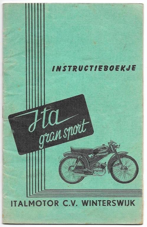 Ita Grand Sport instructieboek sportbromfiets bromfiets, Fietsen en Brommers, Handleidingen en Instructieboekjes, Zo goed als nieuw
