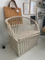 Vintage Rieten klepbankje / speelgoedkist, Ophalen, Gebruikt, Overige typen