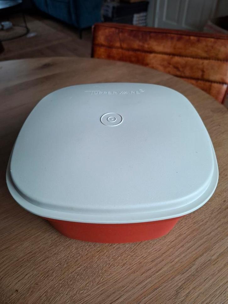 Vintage Tupperware serveerwonder, Huis en Inrichting, Keuken | Tupperware, Gebruikt, Bruin, Oranje, Ophalen of Verzenden