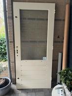 Houten deur met draadglas (evt. beslag), Doe-het-zelf en Verbouw, Ophalen, Gebruikt, 80 tot 100 cm, Buitendeur